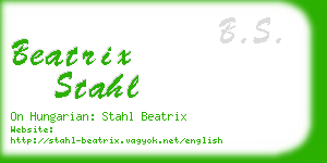 beatrix stahl business card